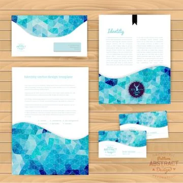 Vector corporate identity, wave pattern. abstract backdrop.geometric banner d Stockillustratie