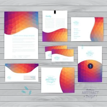 Vector corporate identity, wave pattern. abstract backdrop.geometric banner d Stockillustratie
