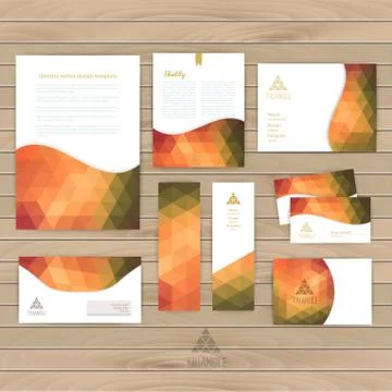 Vector corporate identity, wave pattern. abstract backdrop.geometric banner d Stockillustratie