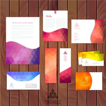Vector corporate identity, wave pattern. abstract backdrop.geometric banner d Stock Illustration