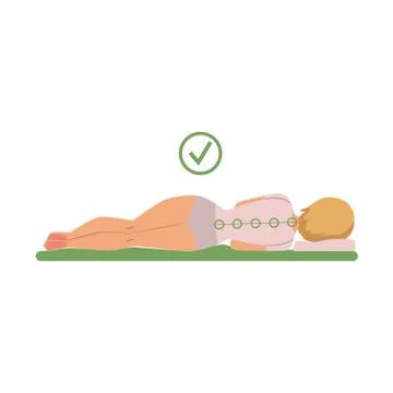 Vector correct sleeping posture of woman Stock Illustration