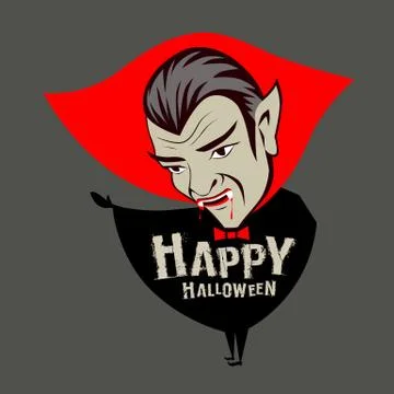 Vector Count Dracula halloween vampire character design Stock Illustration