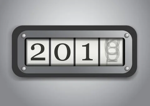 Vector : Counter roll 2015 to 2016 Stock Illustration