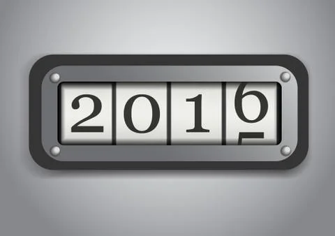 Vector : Counter roll 2015 to 2016 Stock Illustration