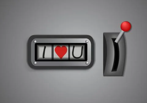 Vector : Counter roll of I love You Illustrazione stock