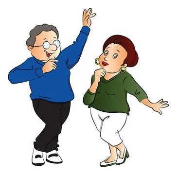 Vector of couple dancing. Illustrazione stock