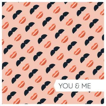 Vector couple pattern Stock Illustration