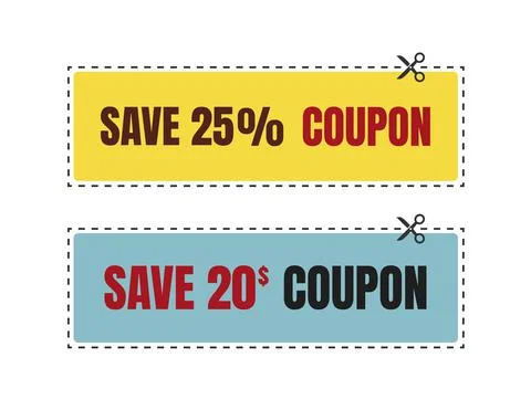 Vector coupon discount isolated. Stock Illustration