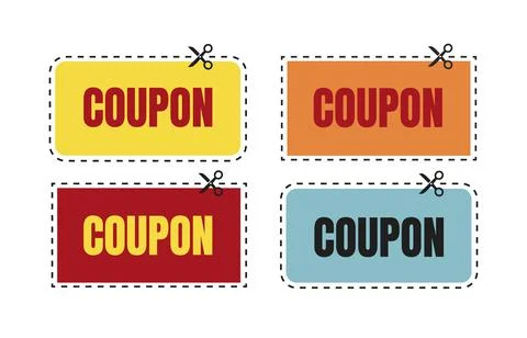 Vector coupon discount isolated. Stock Illustration