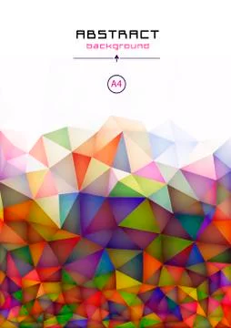 Vector. Cover, background, A4. Annual report. Low-poly triangles. Modern mosa Иллюстрация