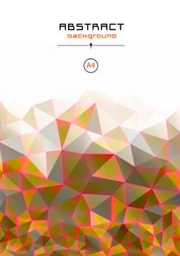 Vector. Cover, background, A4. Annual report. Low-poly triangles. Modern mosa Illustrazione stock