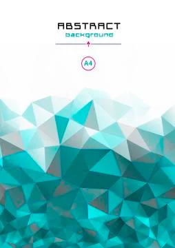 Vector. Cover, background, A4. Annual report. Low-poly triangles. Modern mosa Stock Illustration