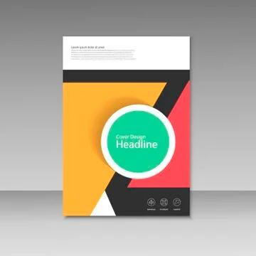 Vector cover design for brochure template Stock Illustration