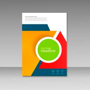 Vector cover design for brochure template Stock Illustration