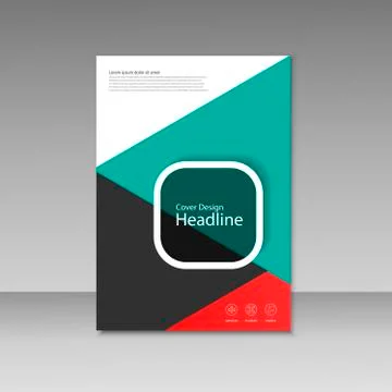 Vector cover design for brochure template Stock Illustration