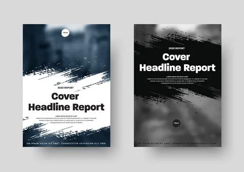Vector cover design for report, book, brochure or flyer with grunge elements  Stock Illustration
