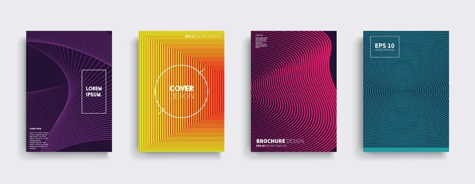 Vector cover designs. Future Poster template. Smartphone modern background set. Stock Illustration