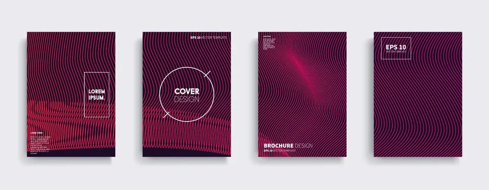 Vector cover designs. Future Poster template. Smartphone modern background set. Illustrazione stock