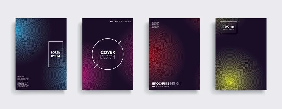Vector cover designs. Future Poster template. Smartphone modern background set. Иллюстрация