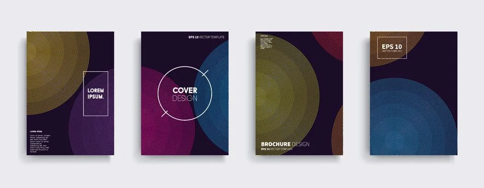 Vector cover designs. Future Poster template. Smartphone modern background set. Stockillustratie