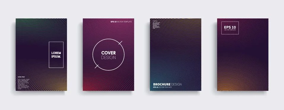 Vector cover designs. Future Poster template. Smartphone modern background set. 스톡 일러스트