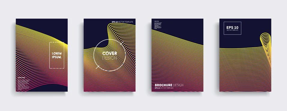 Vector cover designs. Future Poster template. Smartphone modern background set. Stockillustratie