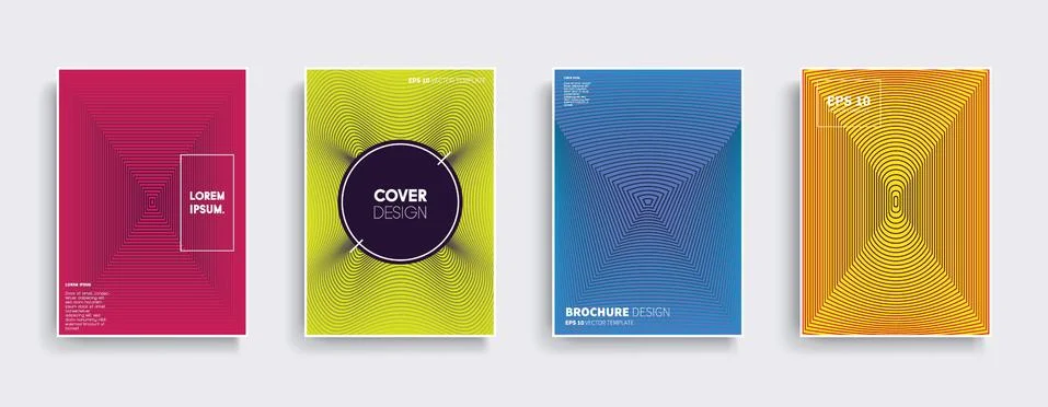 Vector cover designs. Future Poster template. Smartphone modern background set. Ilustración de archivo
