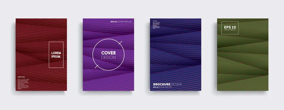 Vector cover designs. Future Poster template. Smartphone modern background set. Illustrazione stock