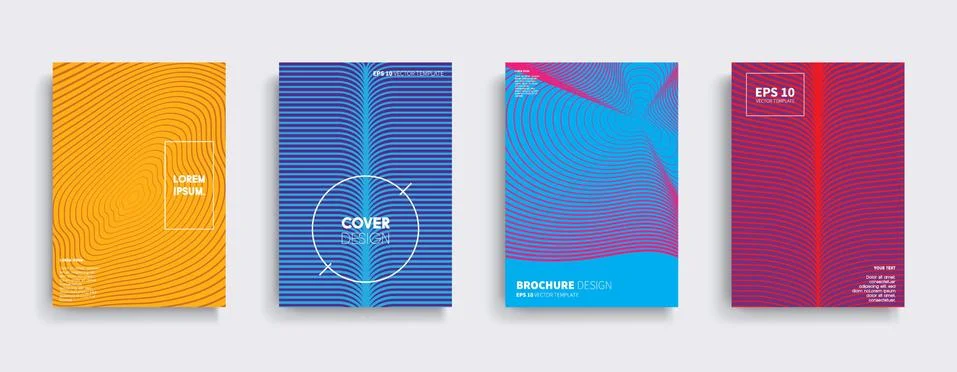 Vector cover designs. Future Poster template. Smartphone modern background set. Illustrazione stock