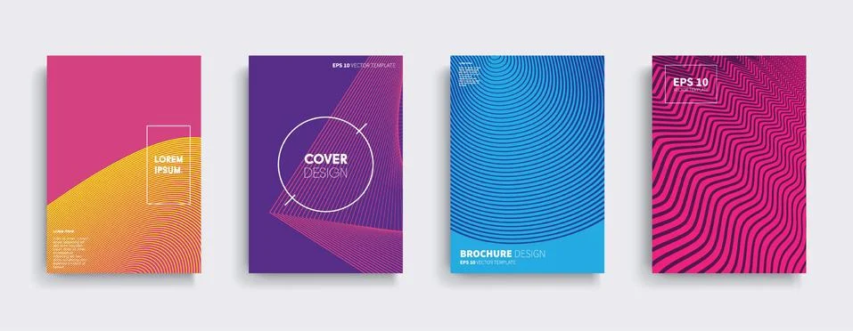 Vector cover designs. Future Poster template. Smartphone modern background set. Illustrazione stock