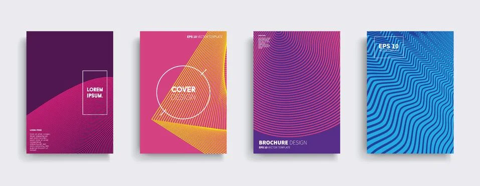 Vector cover designs. Future Poster template. Smartphone modern background set. Stockillustratie