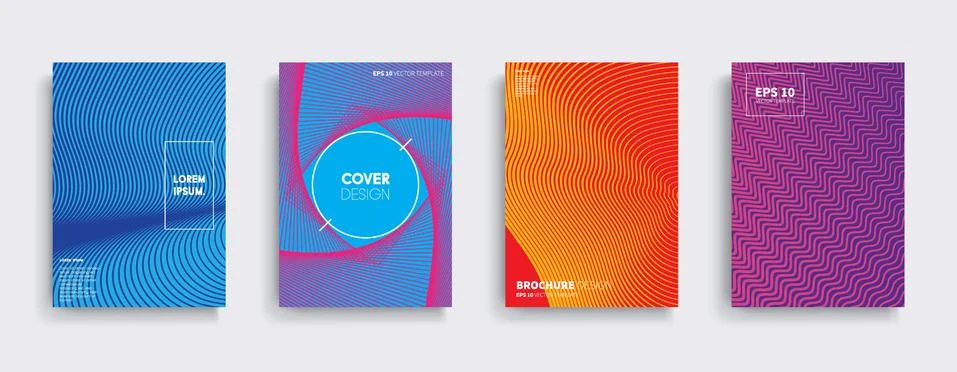 Vector cover designs. Future Poster template. Smartphone modern background set. Stockillustratie