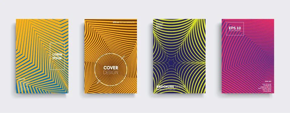 Vector cover designs. Future Poster template. Smartphone modern background set. Illustrazione stock