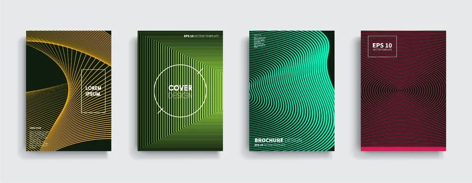 Vector cover designs. Future Poster template. Smartphone modern background set. 库存插图