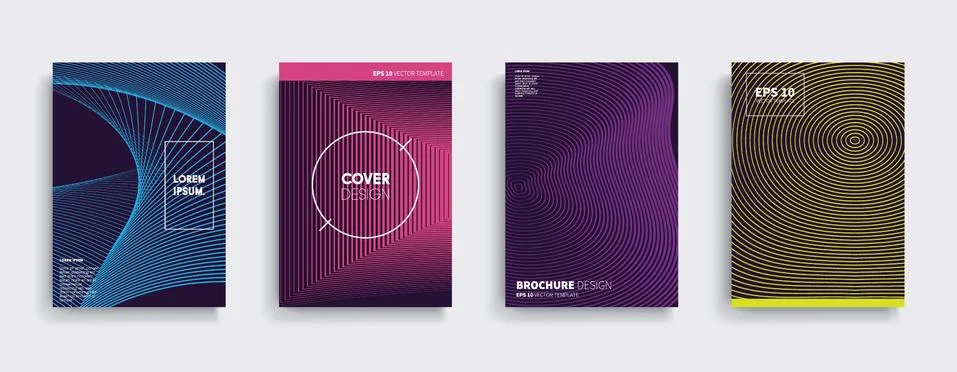 Vector cover designs. Future Poster template. Smartphone modern background set. Illustrazione stock