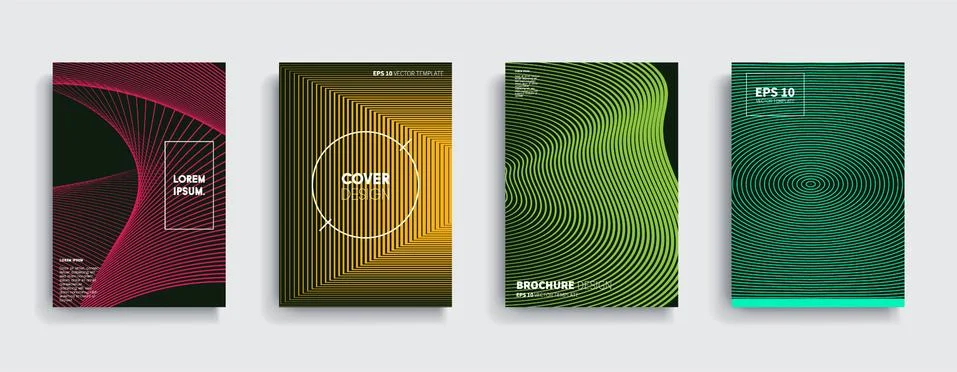 Vector cover designs. Future Poster template. Smartphone modern background set. Illustrazione stock