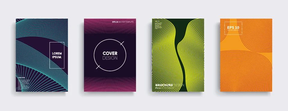 Vector cover designs. Future Poster template. Smartphone modern background set. Stockillustratie