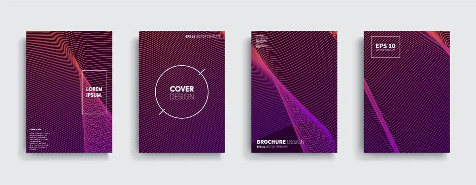 Vector cover designs. Future Poster template. Smartphone modern background set. Stockillustratie