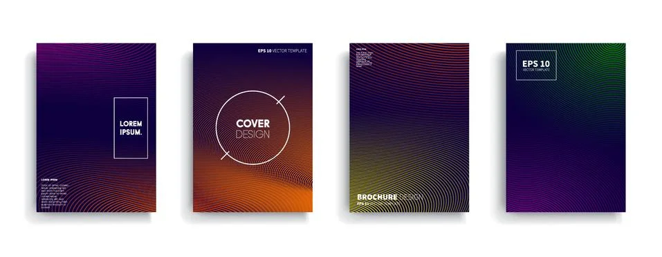 Vector cover designs. Future Poster template. Smartphone modern background set. Stockillustratie