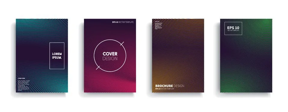 Vector cover designs. Future Poster template. Smartphone modern background set. Stockillustratie