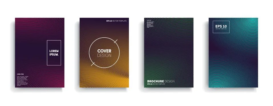 Vector cover designs. Future Poster template. Smartphone modern background set. Stockillustratie