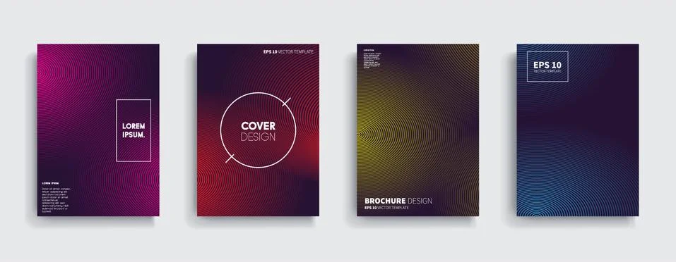 Vector cover designs. Future Poster template. Smartphone modern background set. イラスト素材