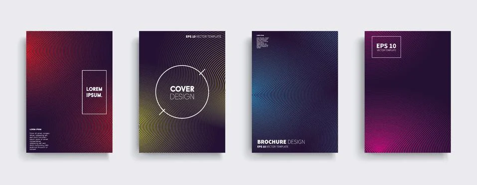 Vector cover designs. Future Poster template. Smartphone modern background set. Stock Illustration