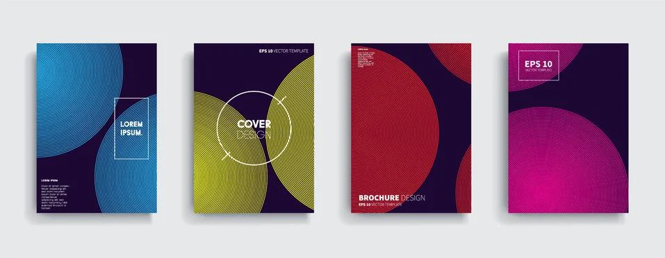 Vector cover designs. Future Poster template. Smartphone modern background set. 스톡 일러스트