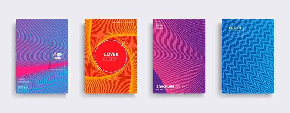 Vector cover designs. Future Poster template. Smartphone modern background set. 스톡 일러스트