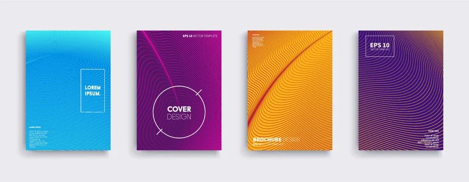 Vector cover designs. Future Poster template. Smartphone modern background set. イラスト素材