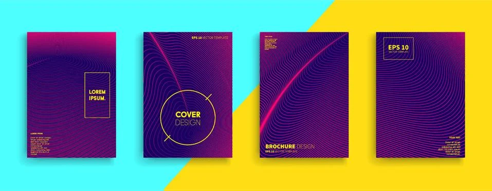 Vector cover designs. Future Poster template. Smartphone modern background set. 스톡 일러스트