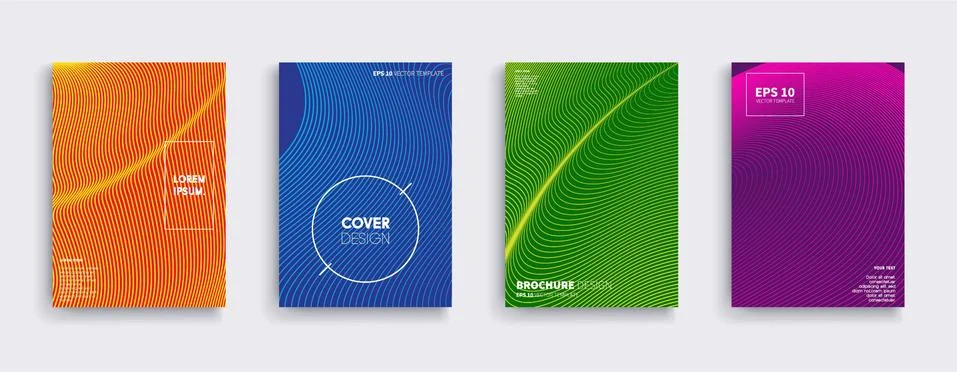Vector cover designs. Future Poster template. Smartphone modern background set. 库存插图