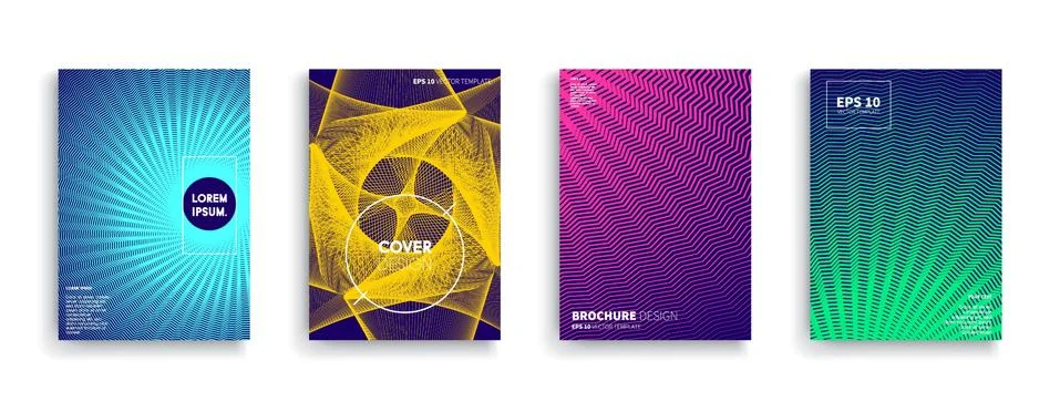Vector cover designs. Future Poster template. Smartphone modern background set. イラスト素材