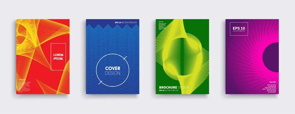 Vector cover designs. Future Poster template. Smartphone modern background set. 库存插图
